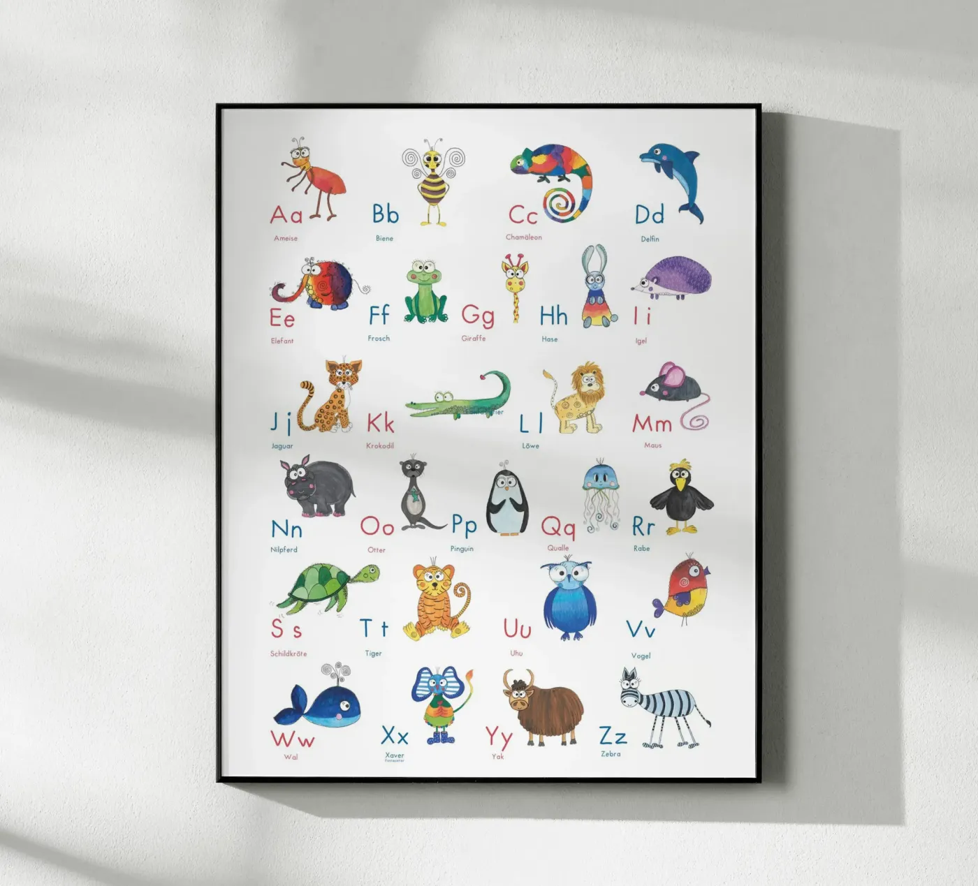 TIER ABC plexiglass da Inge Hauser Illustration