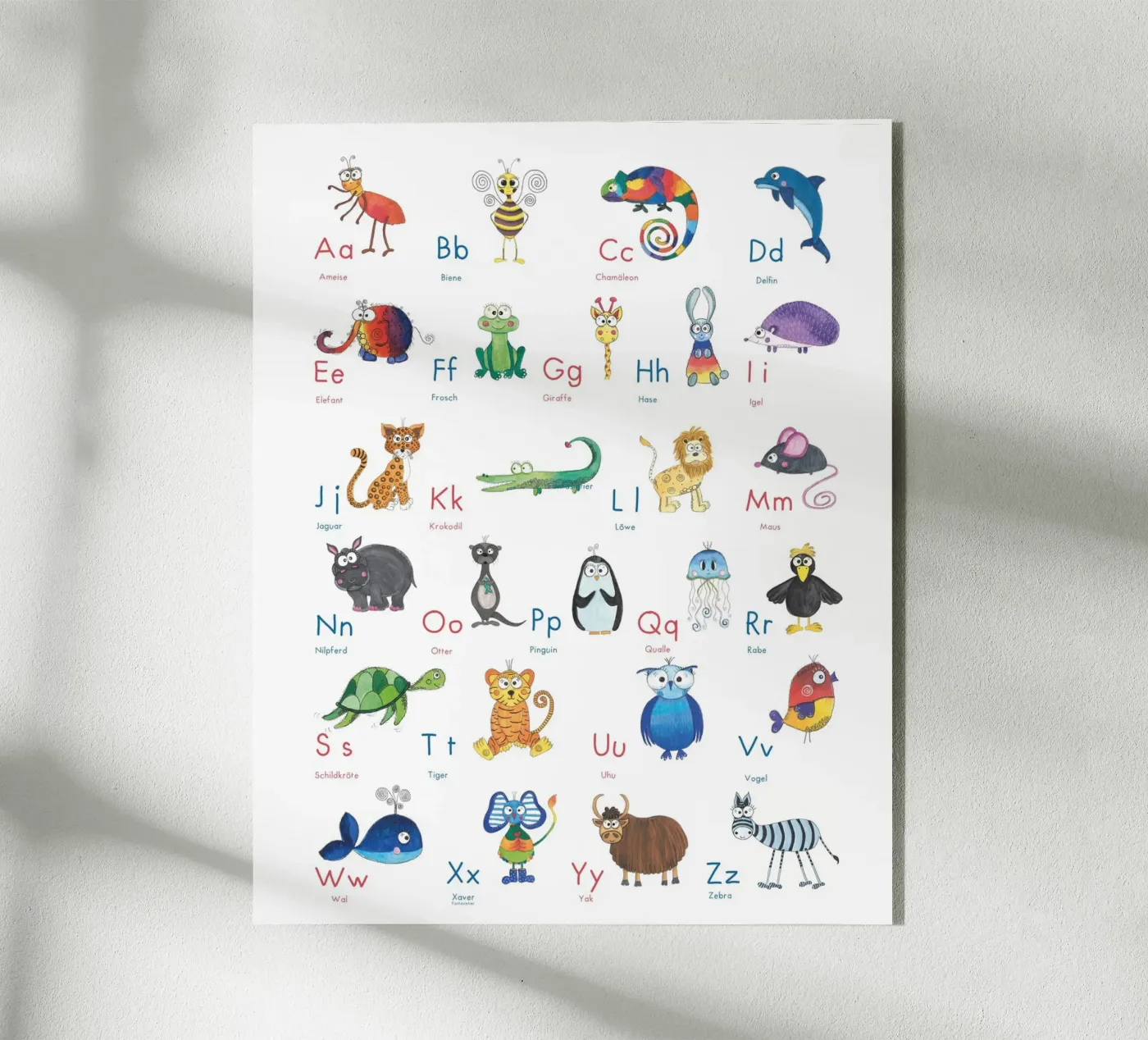TIER ABC plexiglass da Inge Hauser Illustration