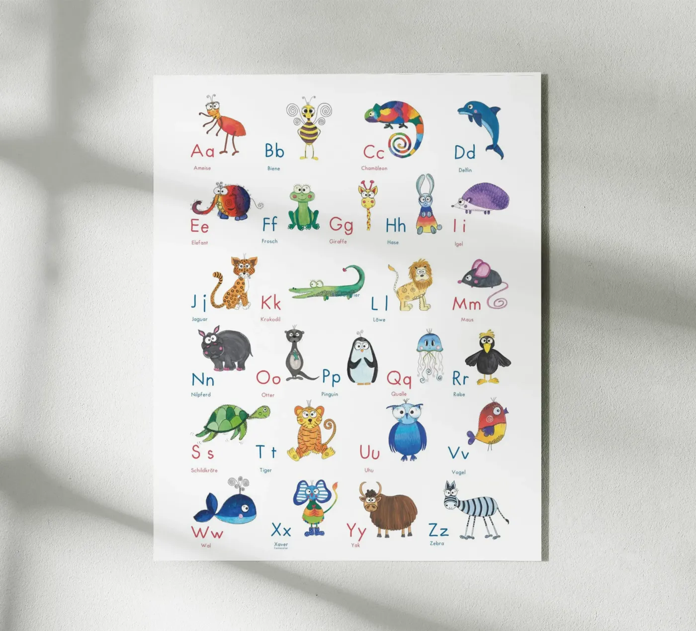 TIER ABC plexiglass da Inge Hauser Illustration