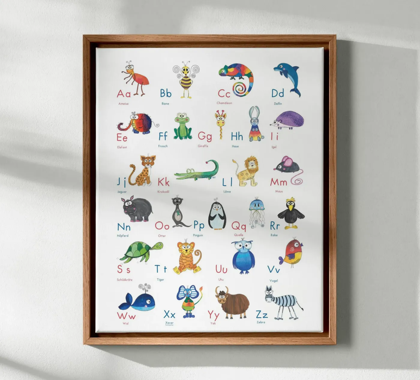 TIER ABC canvas by Inge Hauser Illustration