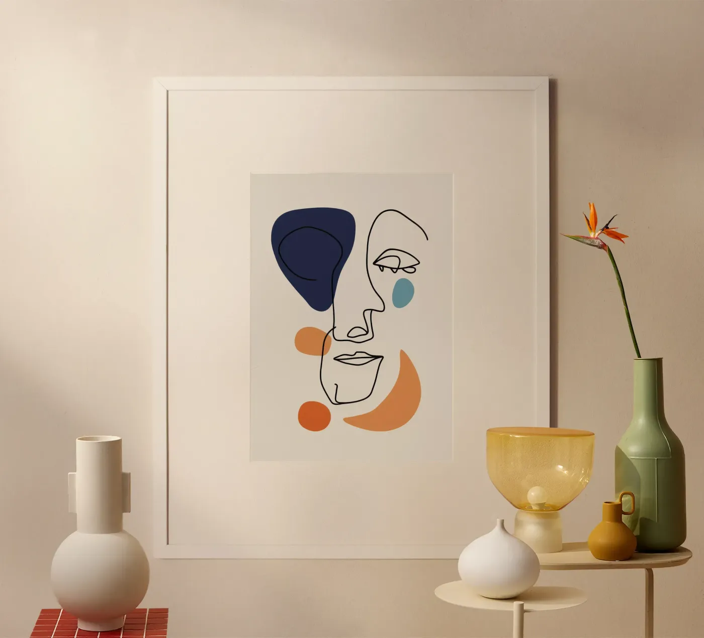 Continuous Line Face poster by Bring Hues