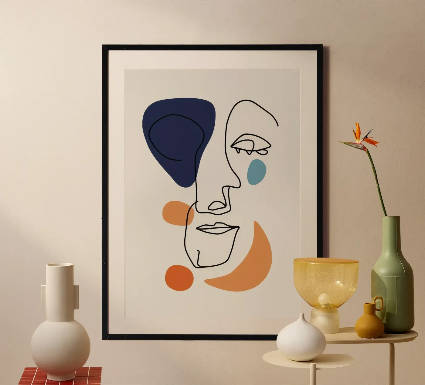 Continuous Line Face poster by Bring Hues