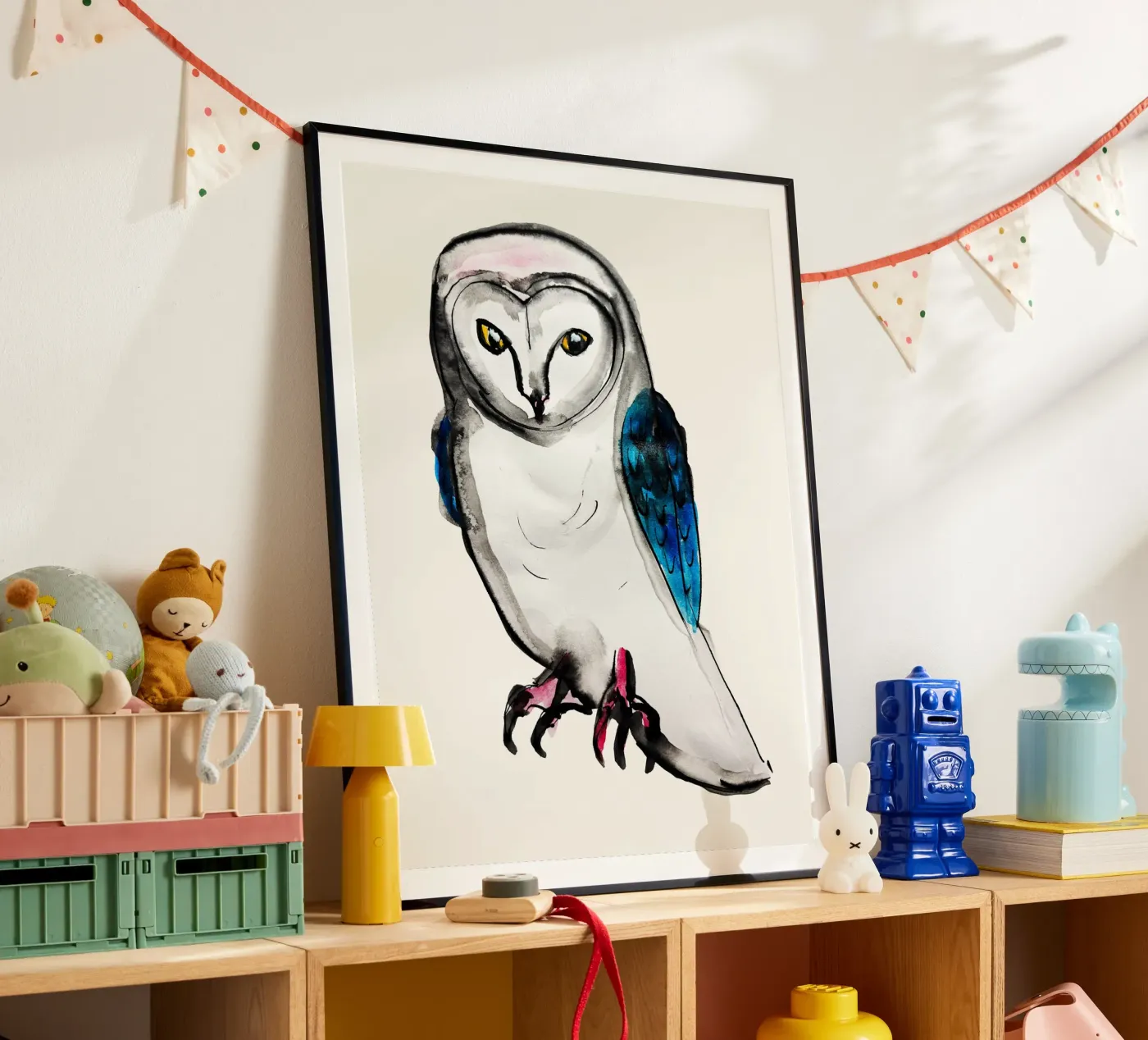 Owl poster by Corinne Korda Studio