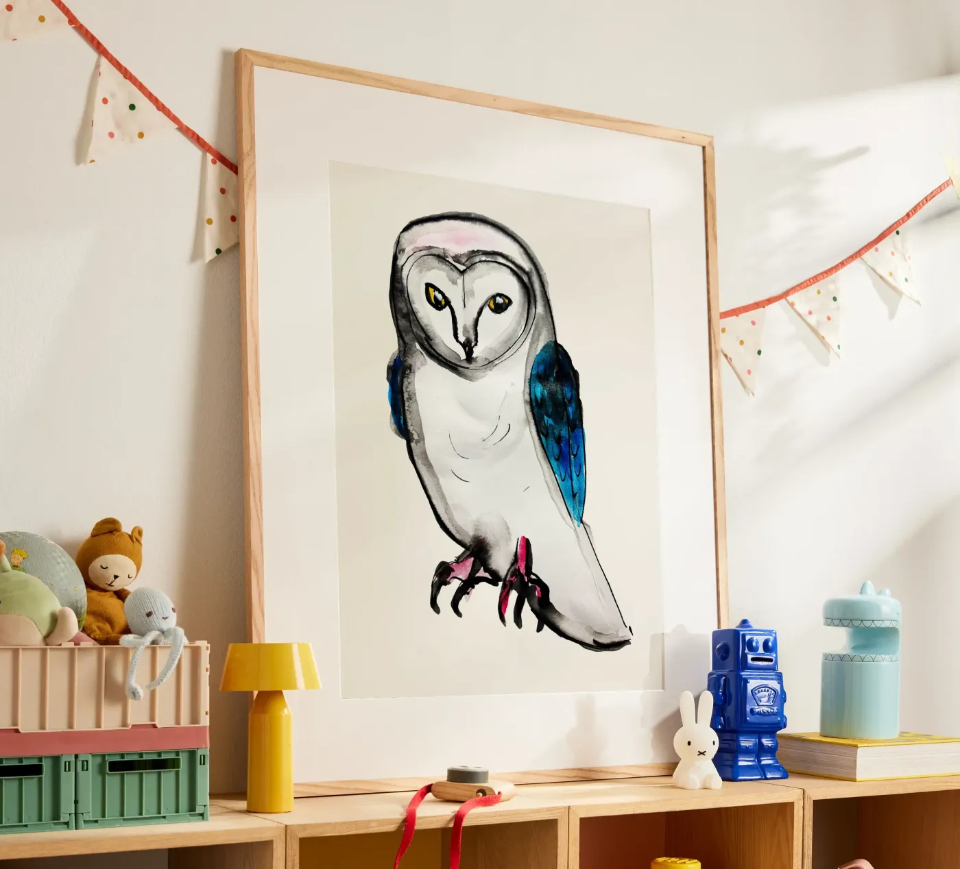 Owl poster by Corinne Korda Studio