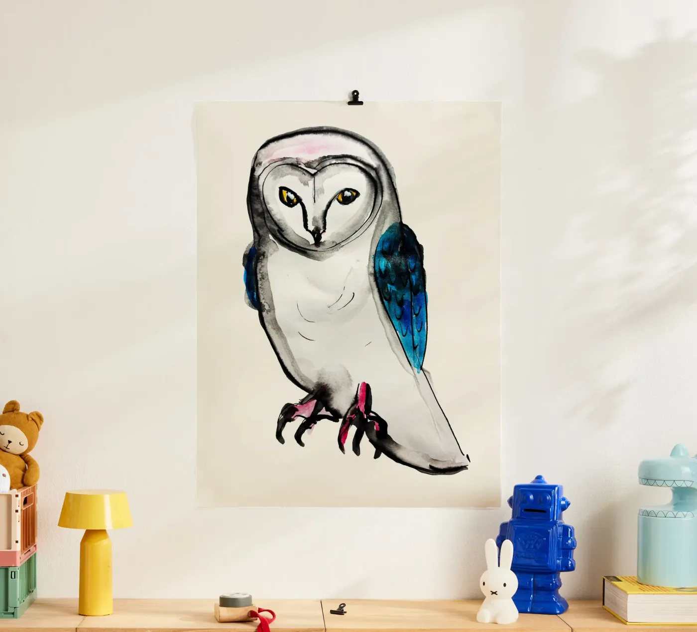 Owl poster by Corinne Korda Studio