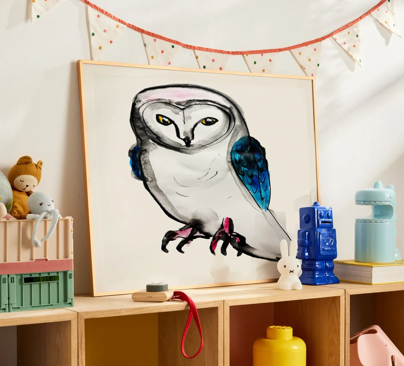 Owl poster by Corinne Korda Studio