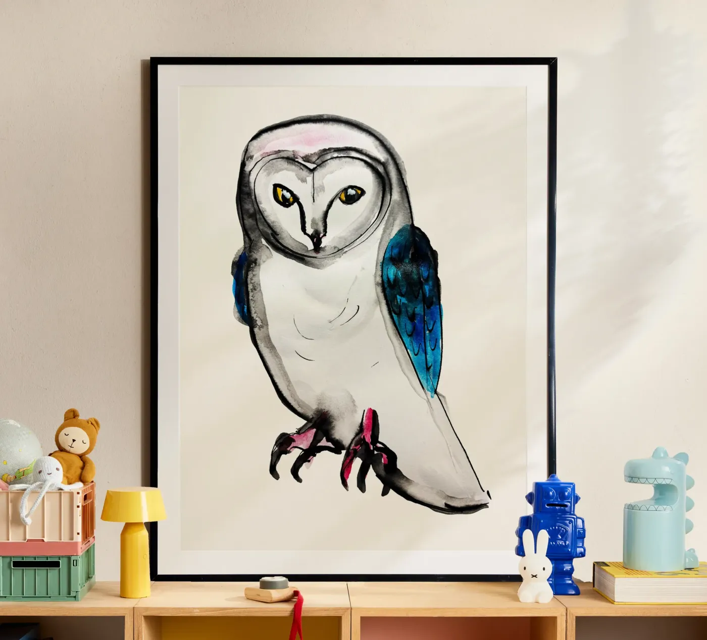 Owl poster by Corinne Korda Studio