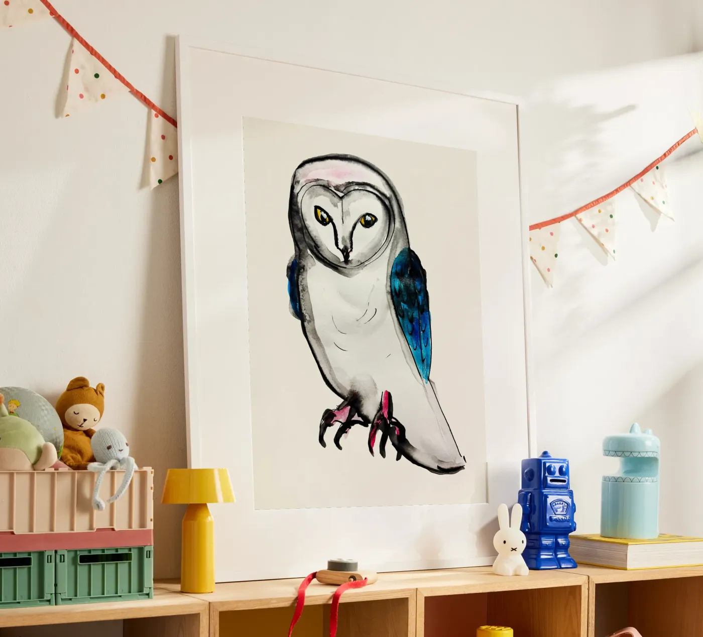 Owl poster by Corinne Korda Studio