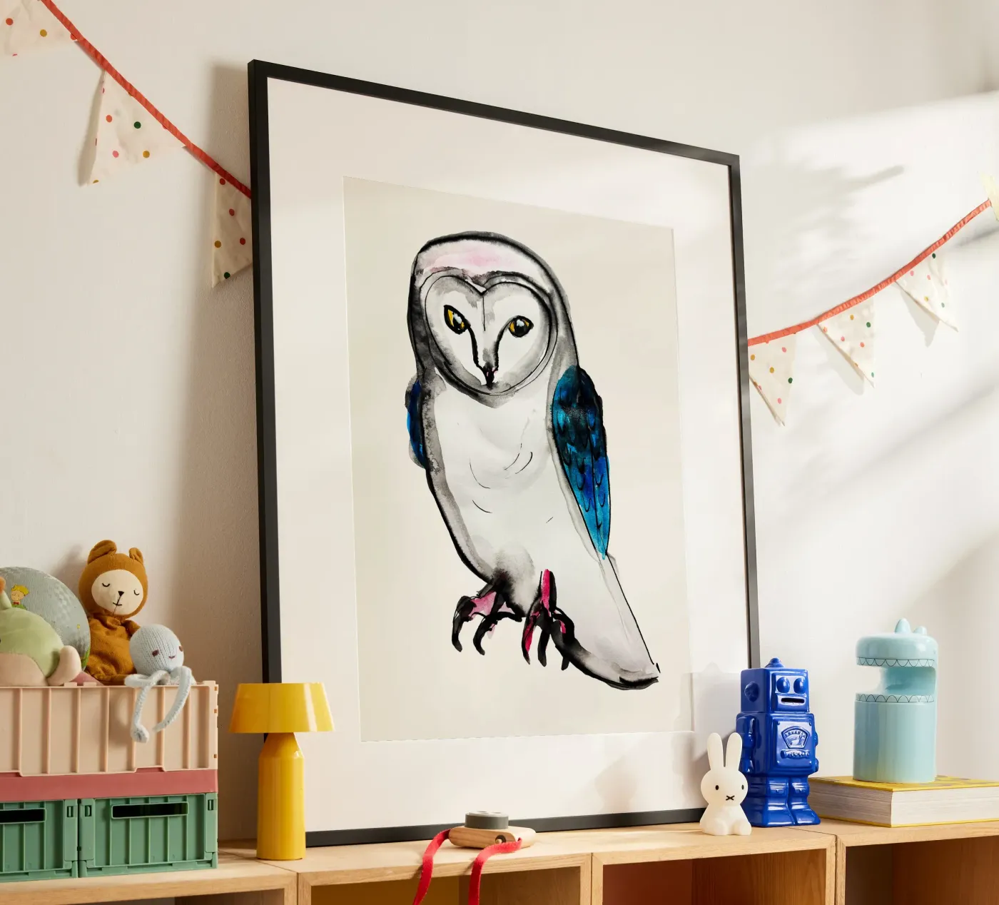 Owl poster by Corinne Korda Studio