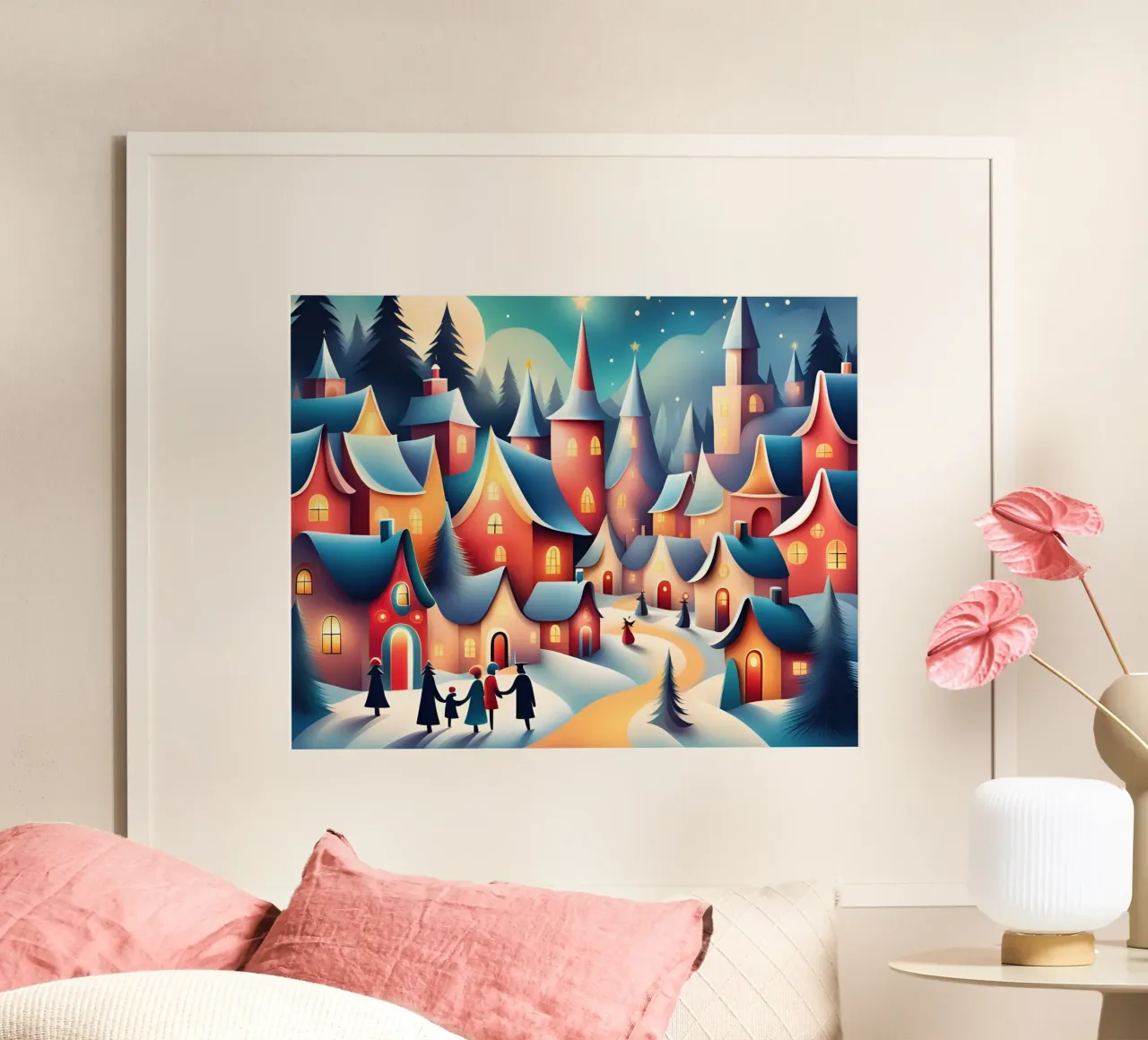 Natale 7 poster con telaio in plastica da Rezh creations