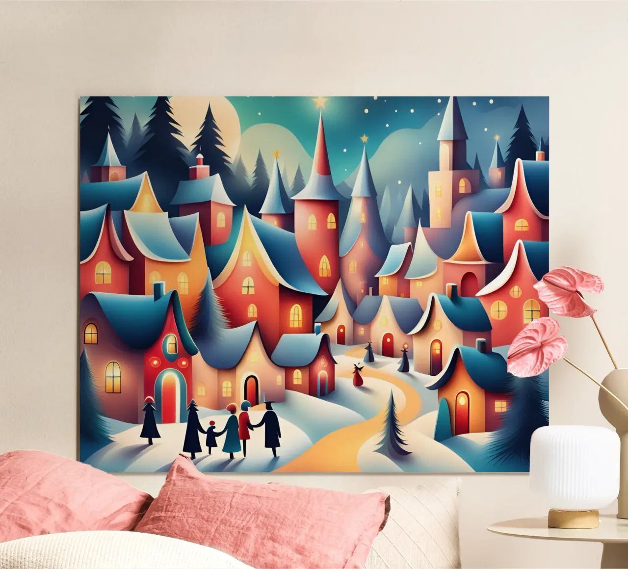 Natale 7 poster con telaio in plastica da Rezh creations