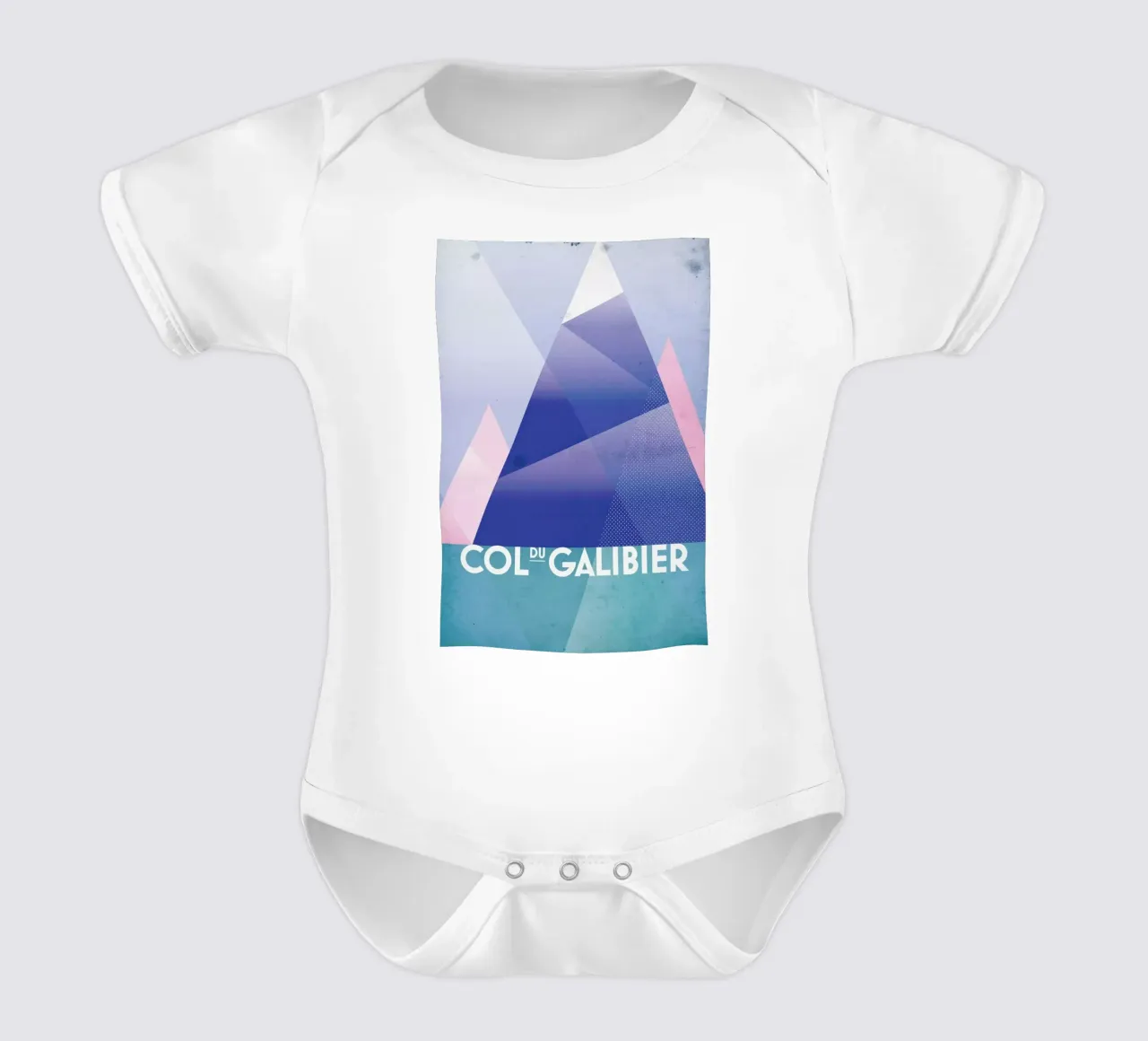 Col du Galibier short-sleeve baby romper by Benjamin Andresen