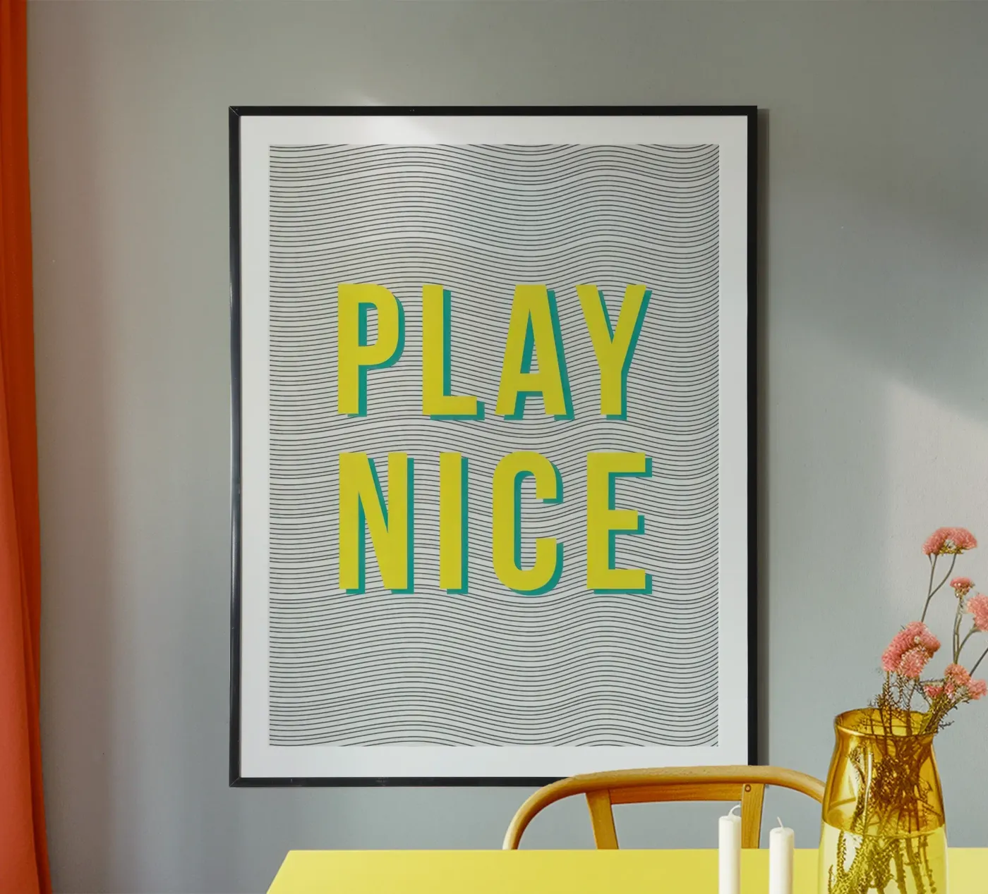 Play Nice poster by thypograph store