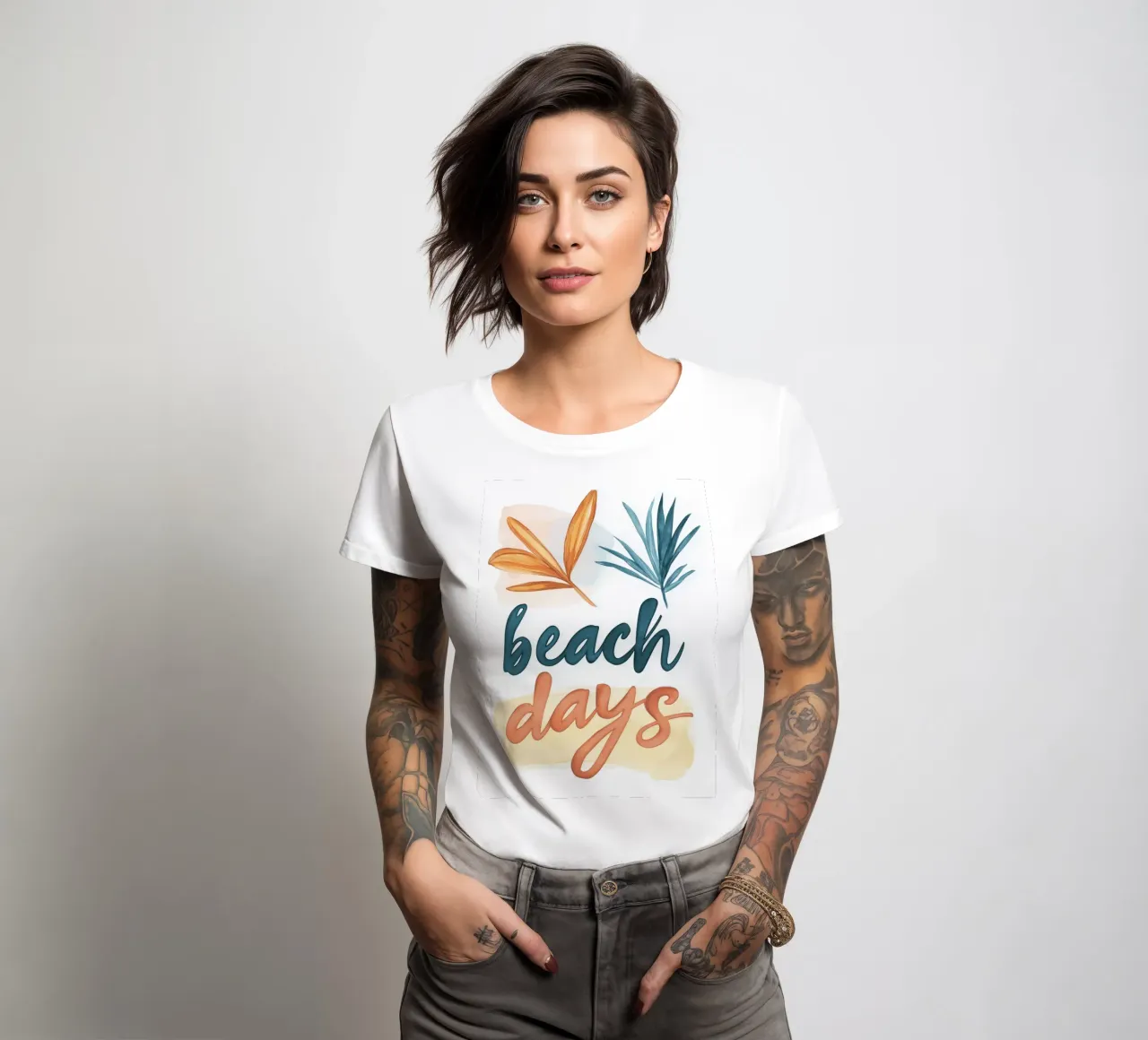 Beach Days (Version No 1) t-shirt da donna da treechild