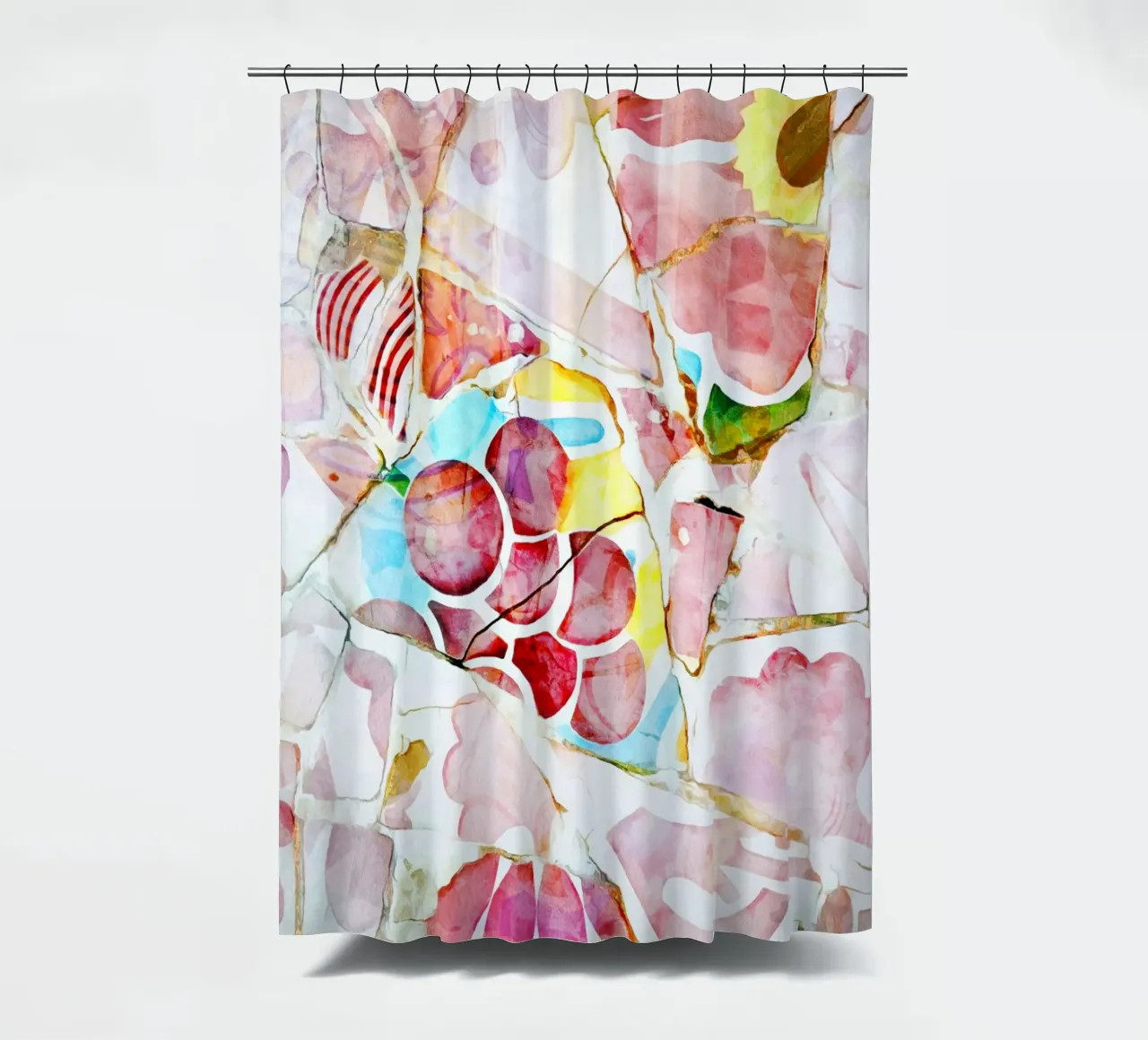 Mosaic of Barcelona 14 shower curtain by amini54