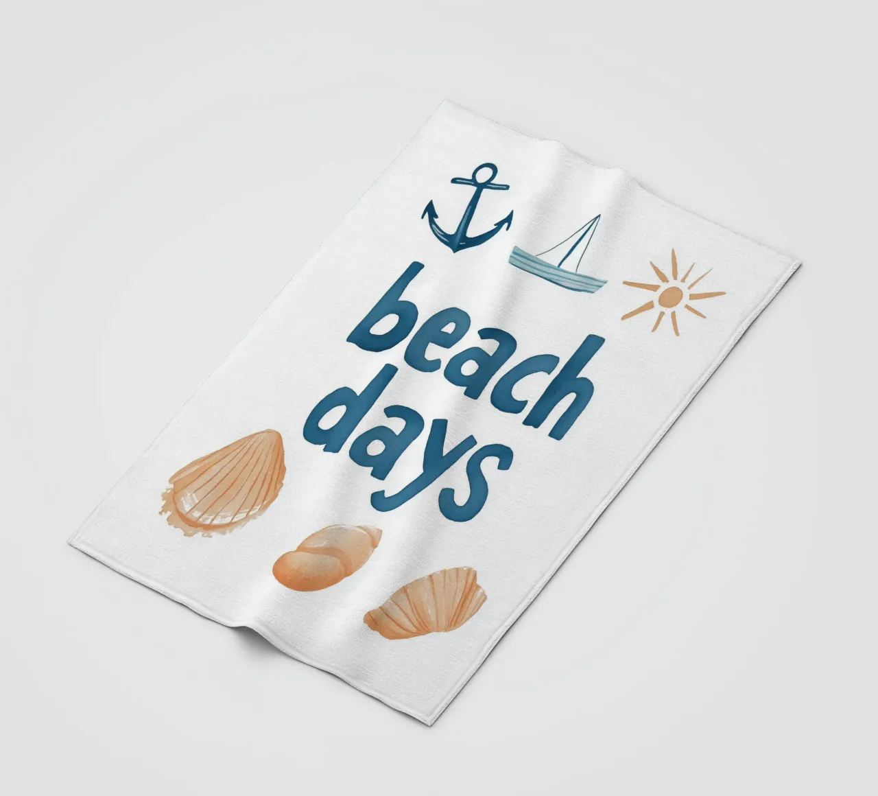 Beach Days No 2 coperta in pile da treechild