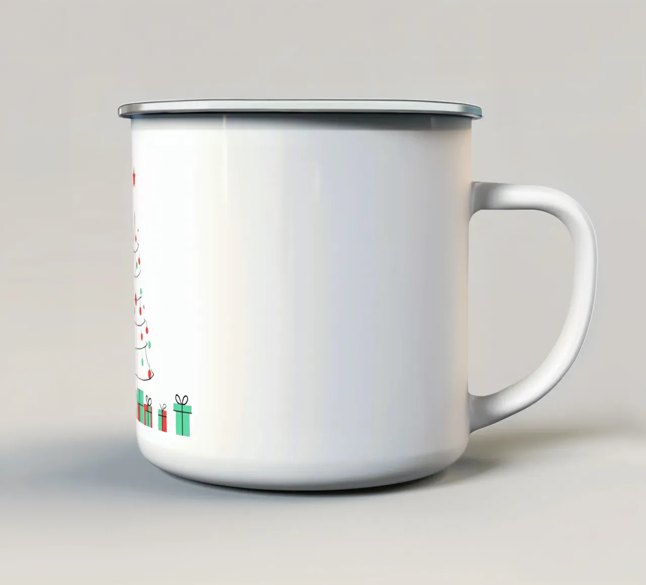 Noel minimalista 2 tazza in smalto da Rezh creations