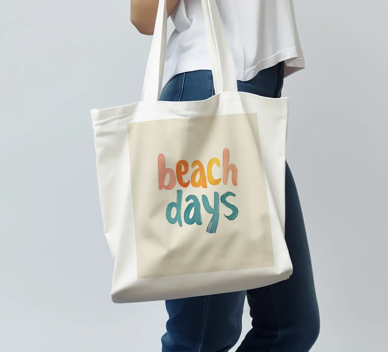 Beach Days No 3 borsa in juta da treechild