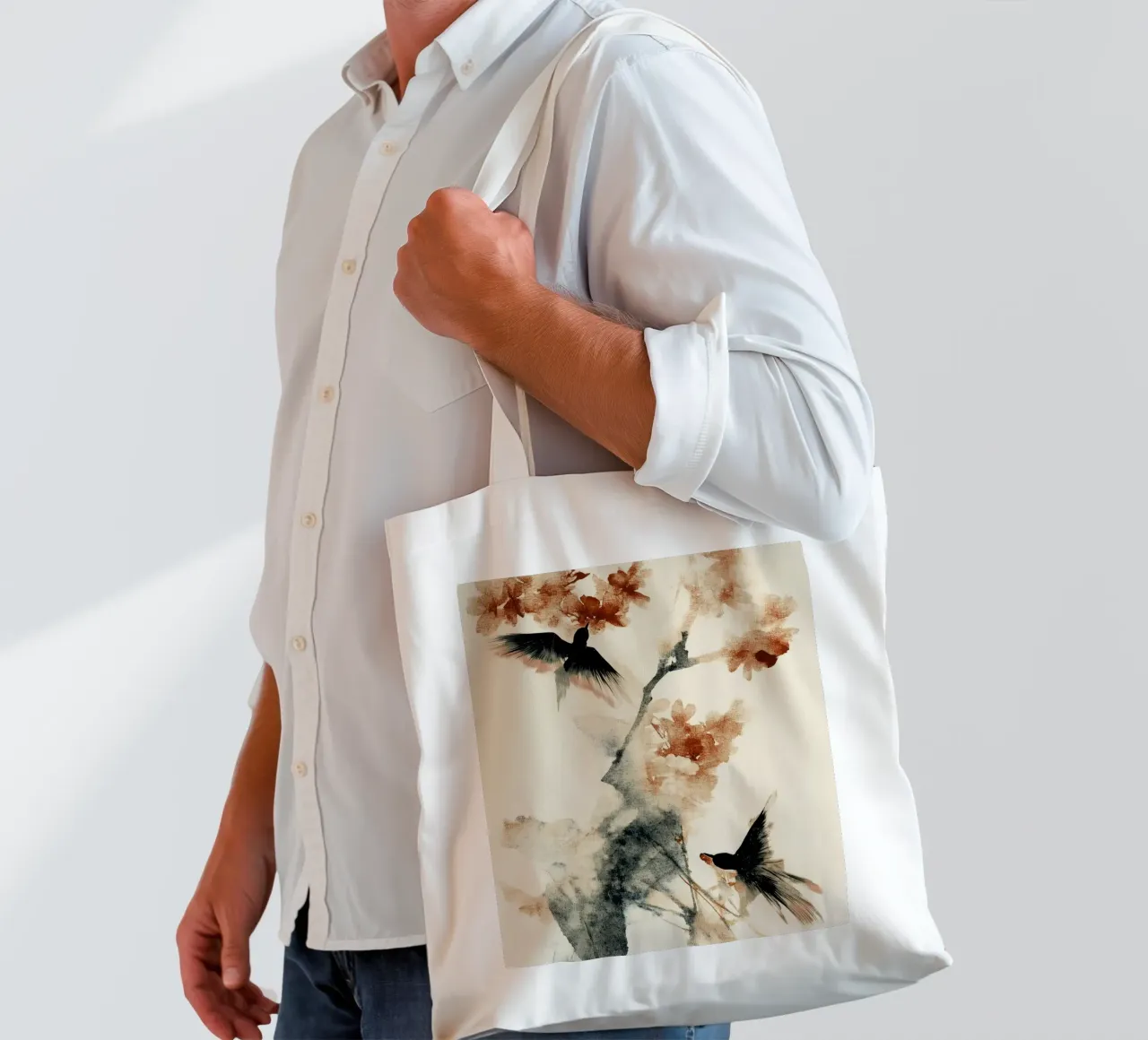 Cherry Birds tote bag by treechild