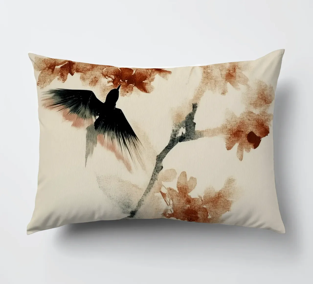 Cherry Birds decorative cushion by treechild