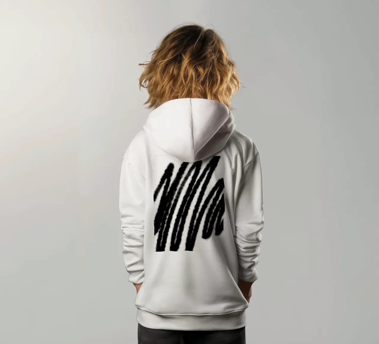Schwarz auf Weiß Abstrakt Kinder Hoodie von Studio B