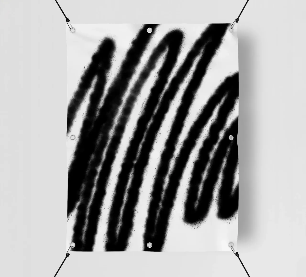 Black on White Abstract pvc cover by Studio B