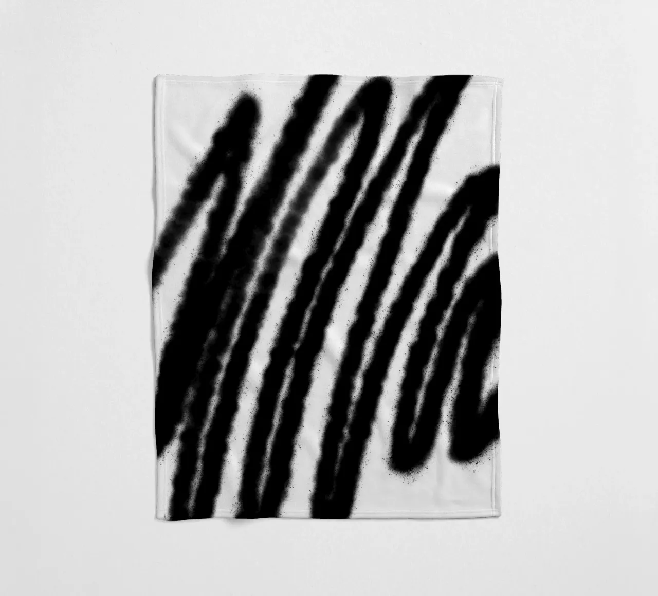Schwarz auf Weiß Abstrakt Fleecedecke von Studio B