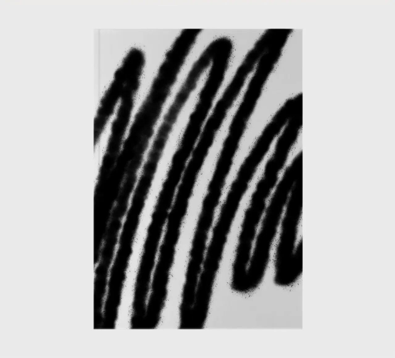 Black on White Abstract notebook by Studio B