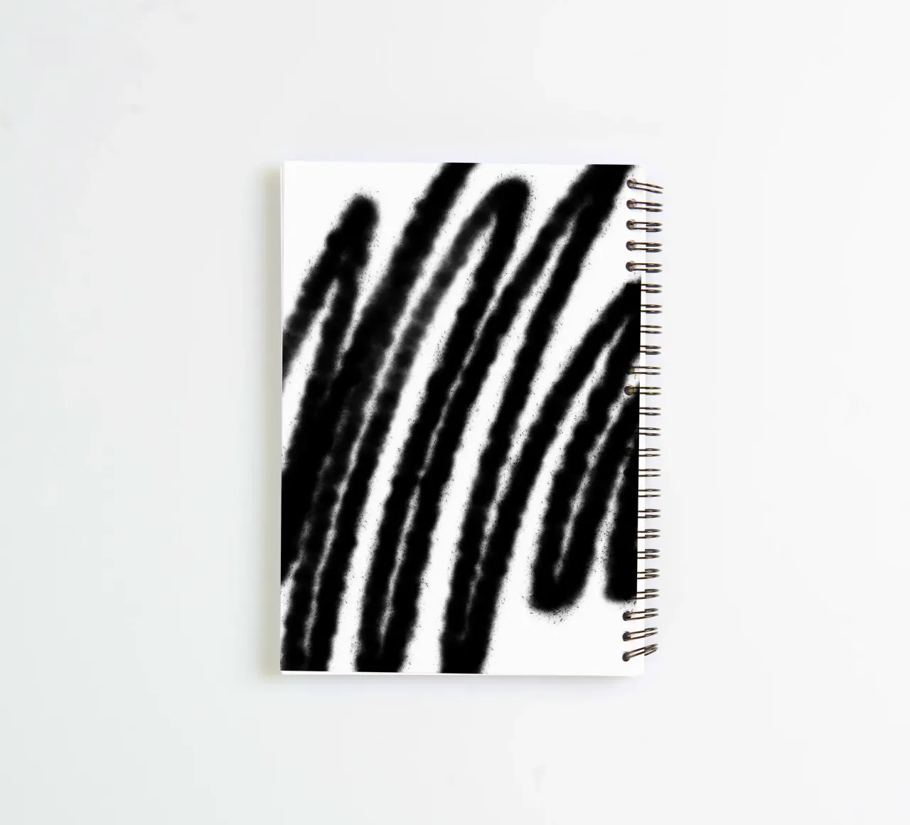 Black on White Abstract spiral notebook by Studio B
