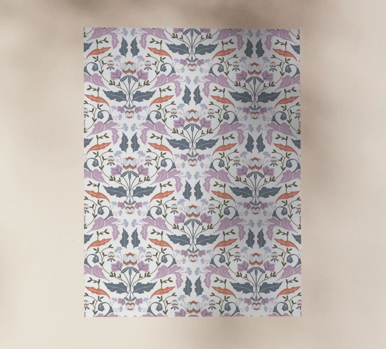 Victorian Tulip Tree Pattern pellicola backlit da anisillustration