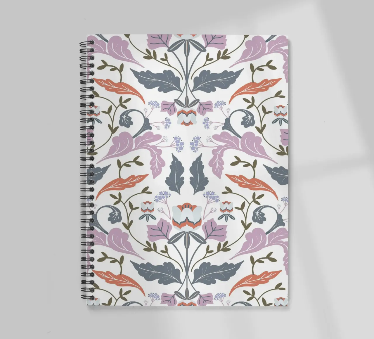 Victorian Tulip Tree Pattern spiral notebook by anisillustration