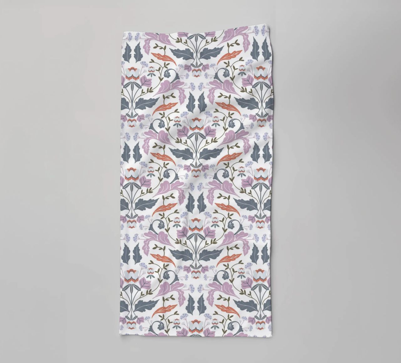 Victorian Tulip Tree Pattern asciugamano da bagno da anisillustration
