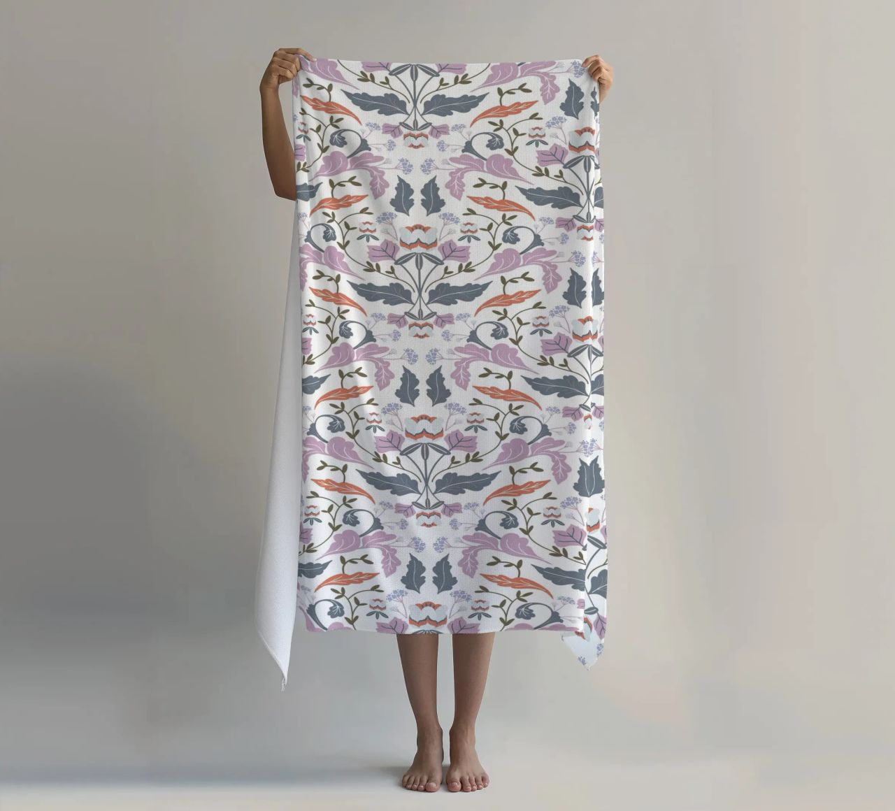 Victorian Tulip Tree Pattern telo mare da anisillustration