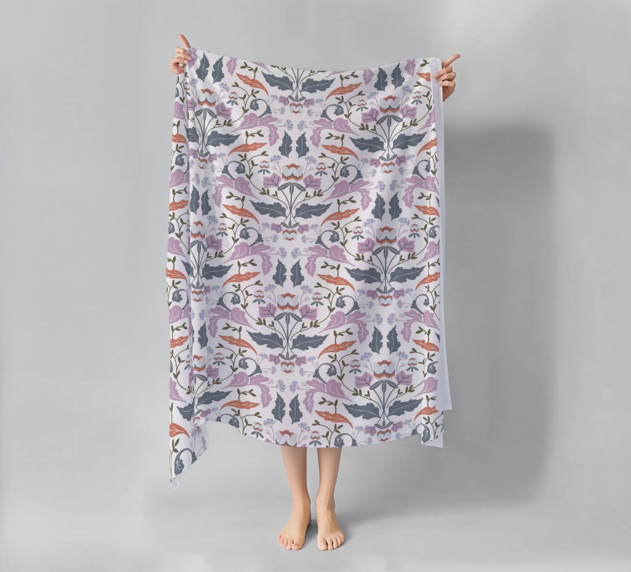 Victorian Tulip Tree Pattern telo mare da anisillustration