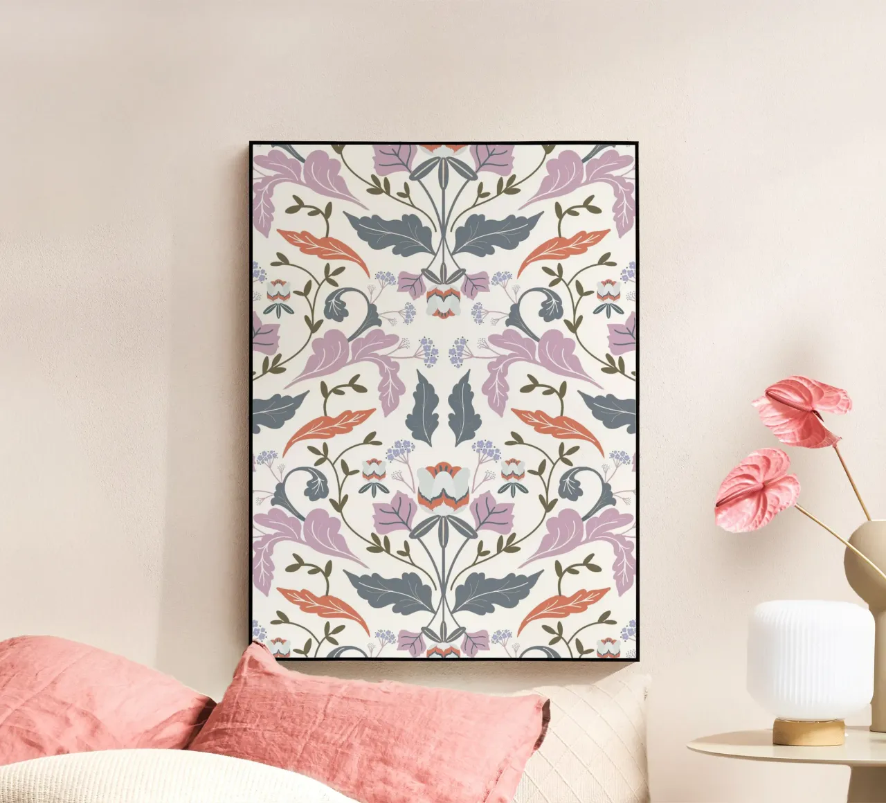 Victorian Tulip Tree Pattern Acryl-Glas von anisillustration