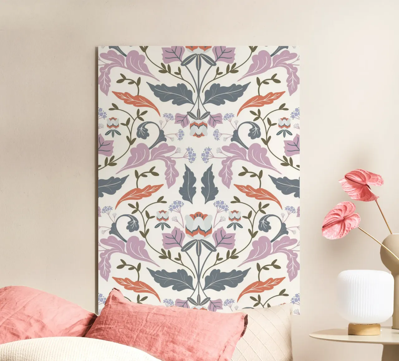 Victorian Tulip Tree Pattern aluminio dibond de anisillustration