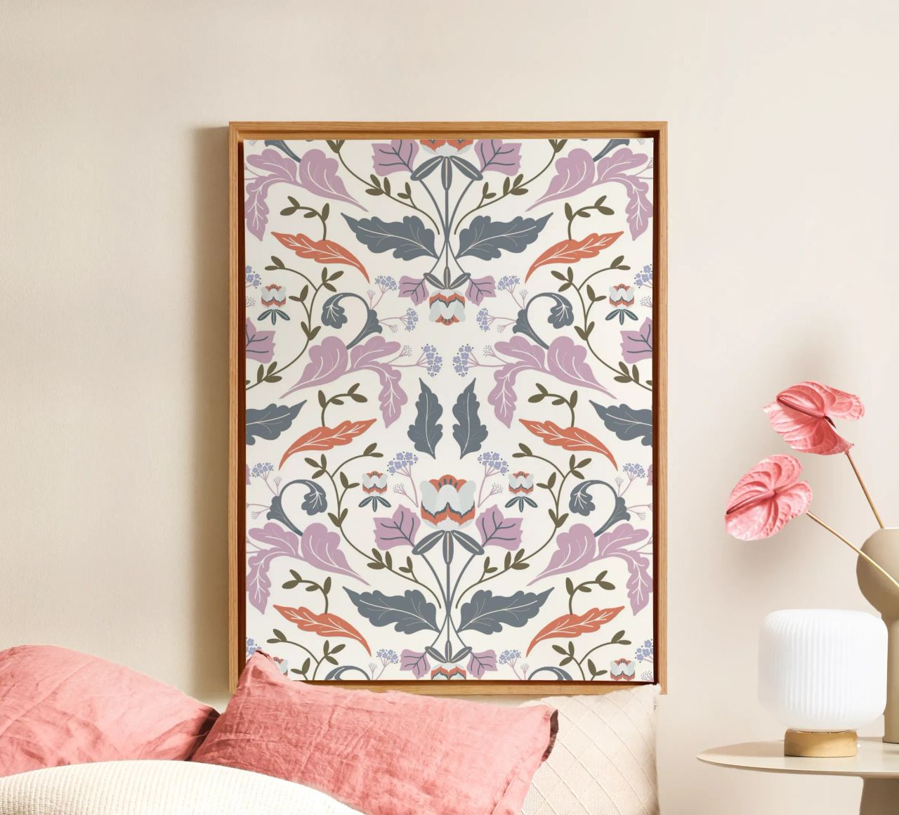 Victorian Tulip Tree Pattern tela da anisillustration