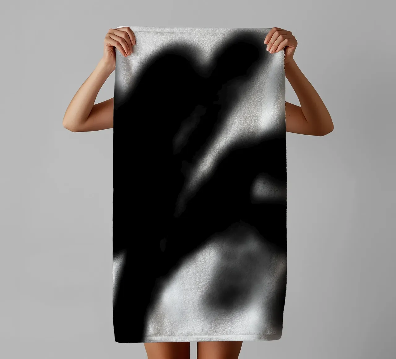 Hazy Black & White Abstraction towel by Studio B
