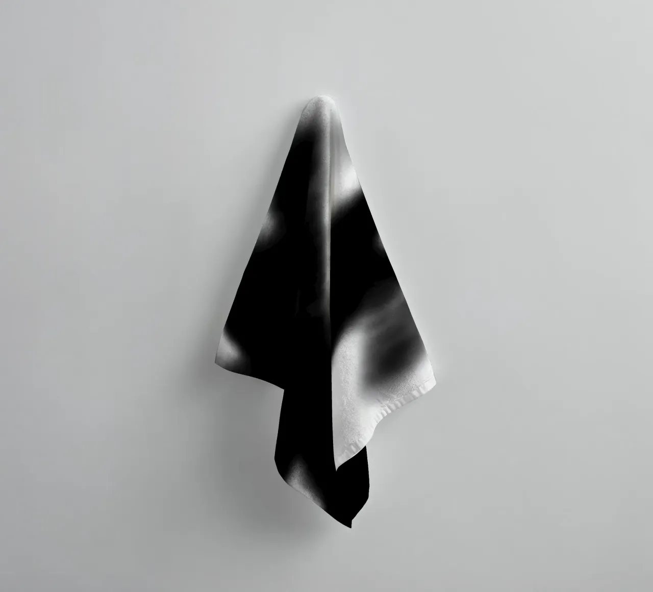 Hazy Black & White Abstraction towel by Studio B