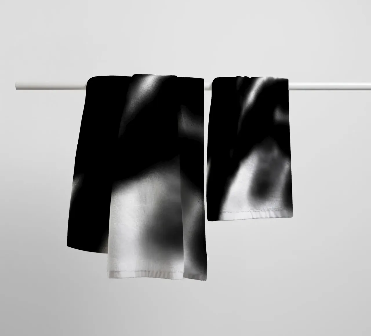 Hazy Black & White Abstraction towel by Studio B