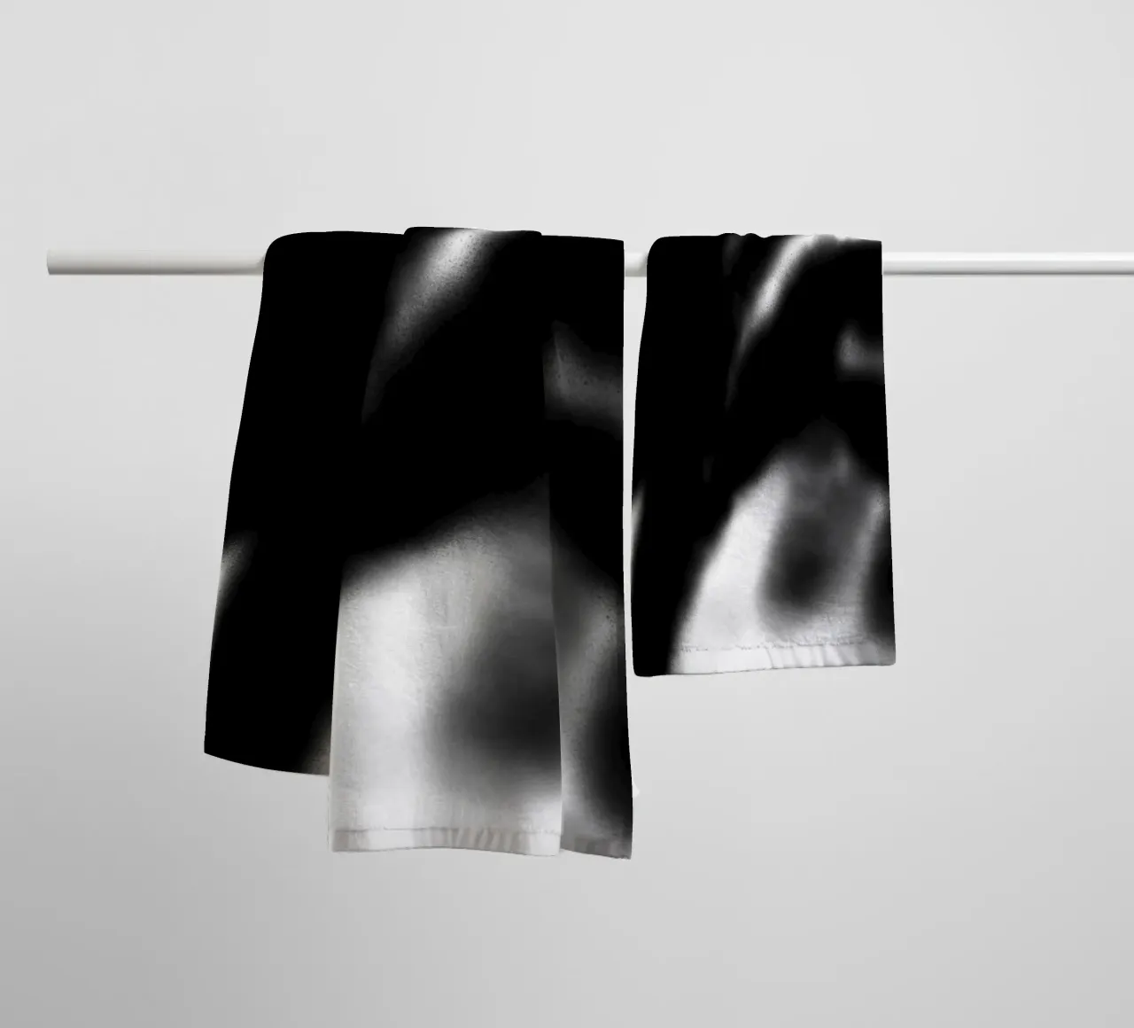 Hazy Black & White Abstraction towel by Studio B