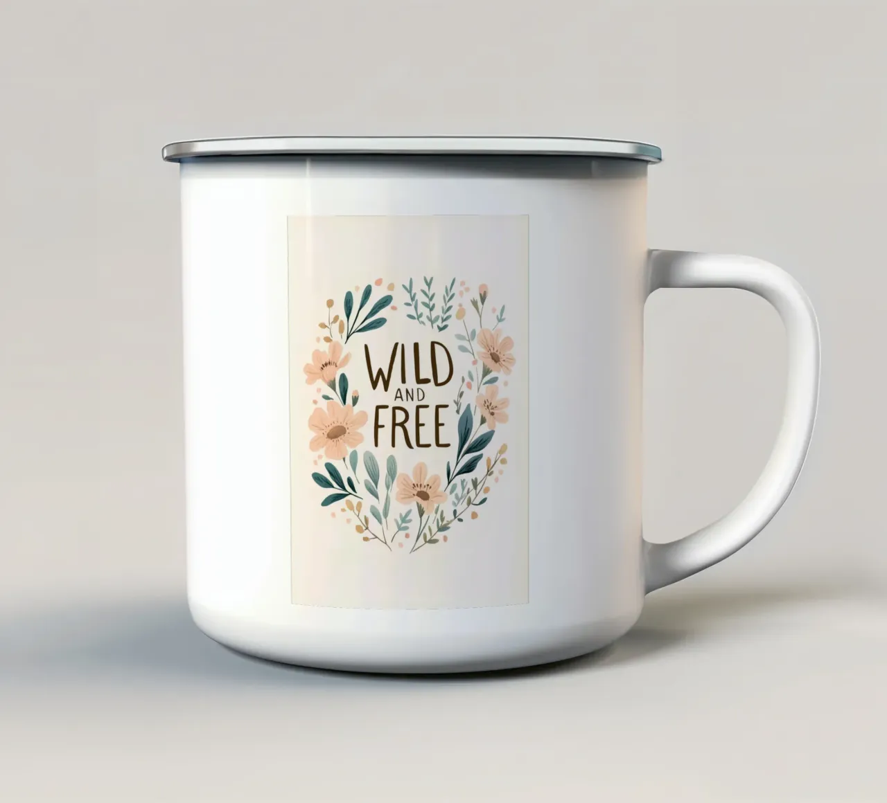 Wild And Free (Version 1) emaille mok van treechild