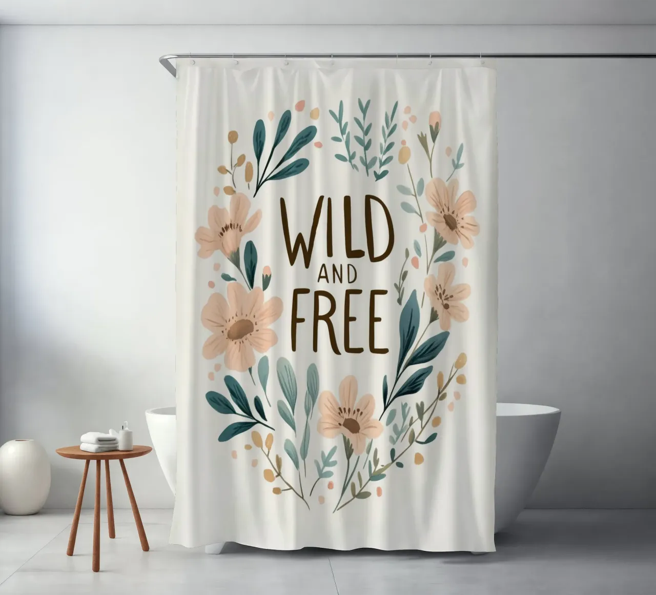 Wild And Free (Version 1) tenda da doccia da treechild