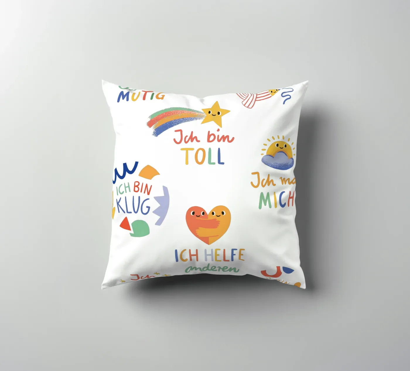 Affirmationen coussin de VIERUNDFÜNFZIG