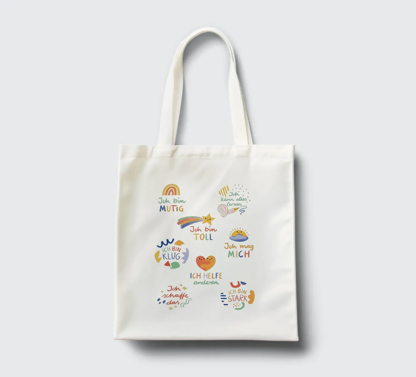 Affirmationen borsa in juta da VIERUNDFÜNFZIG