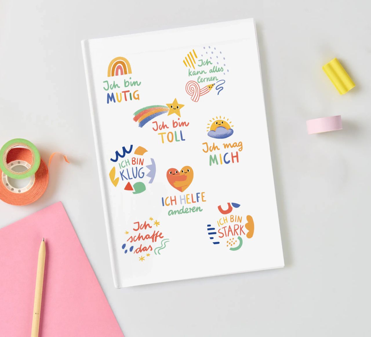 Affirmationen notebook by VIERUNDFÜNFZIG