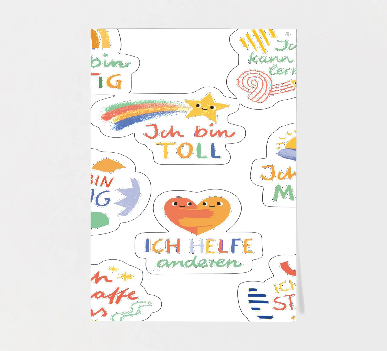 Affirmationen foglio adesivo da VIERUNDFÜNFZIG