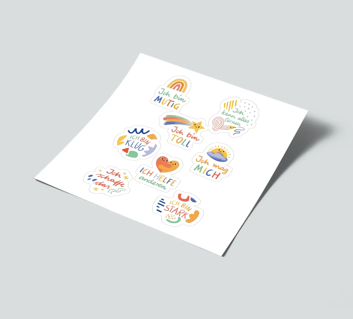 Affirmationen sticker sheet by VIERUNDFÜNFZIG