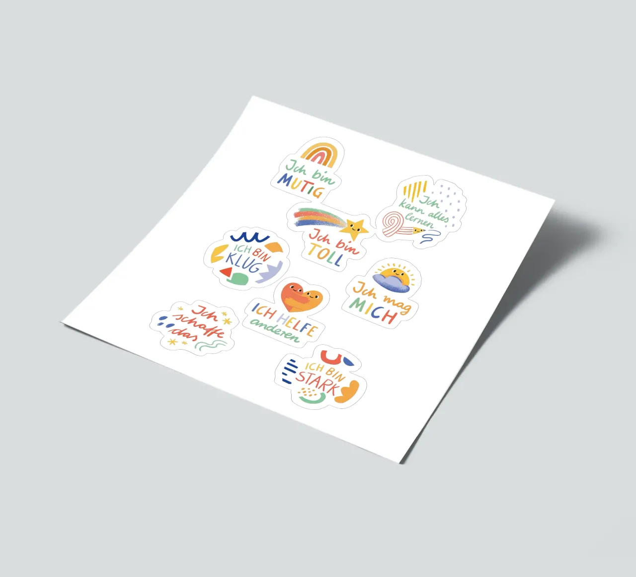 Affirmationen sticker sheet by VIERUNDFÜNFZIG