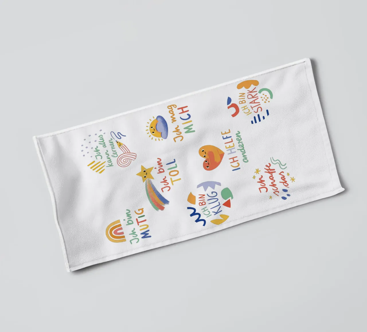 Affirmationen towel by VIERUNDFÜNFZIG